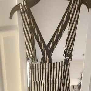 Forever21 striped denim overalls